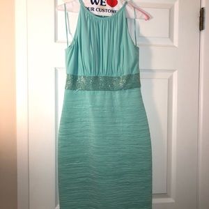 AQUA BLUE COCKTAIL DRESS